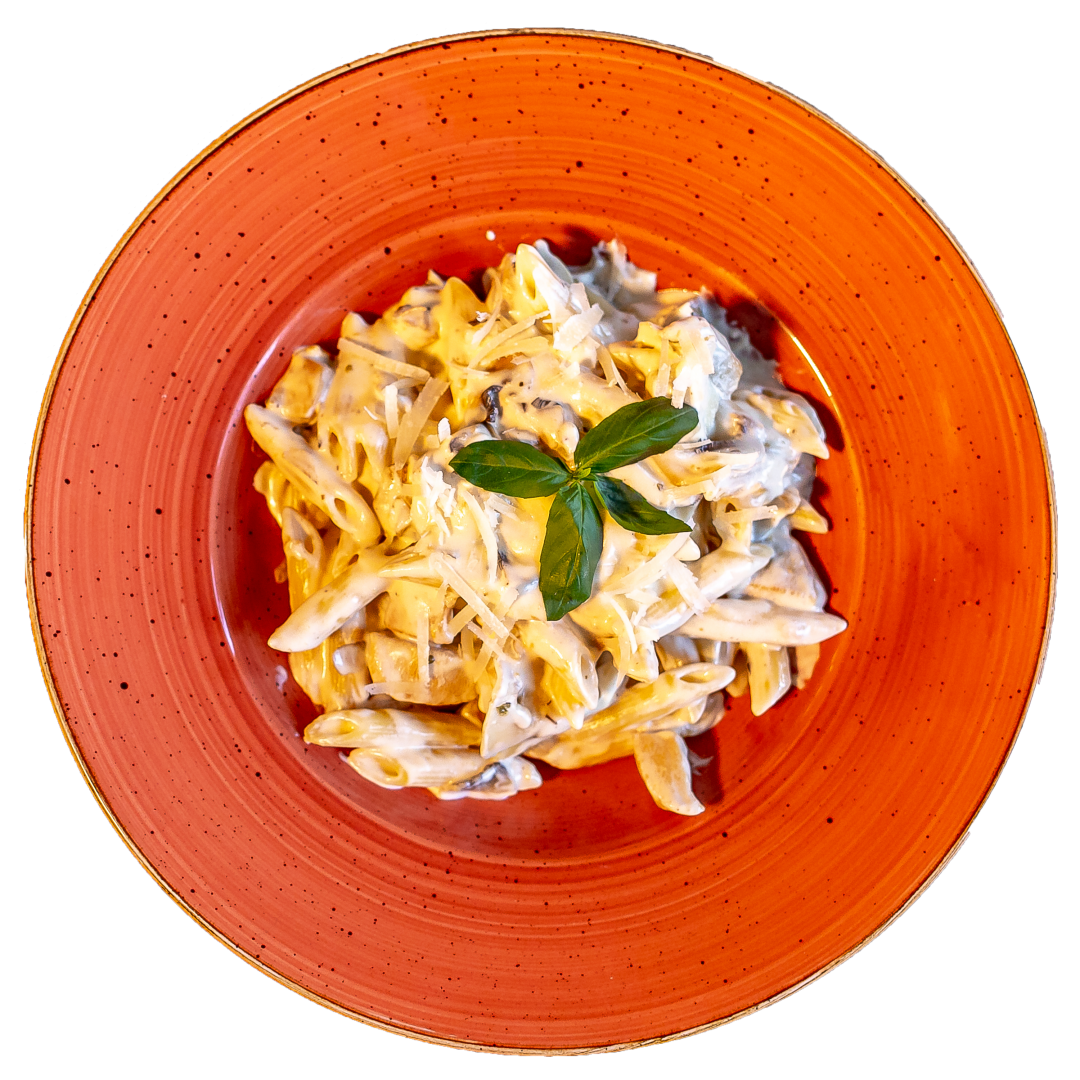 Penne Con Pollo cu sos alb